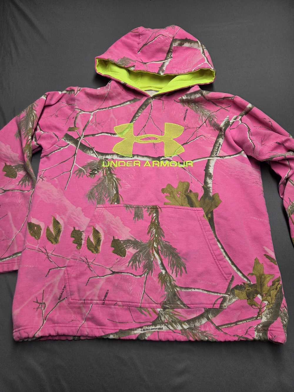 Under Armour x Realtree Pink Camo Hoodie Sweatshirt Women's Size Medium M